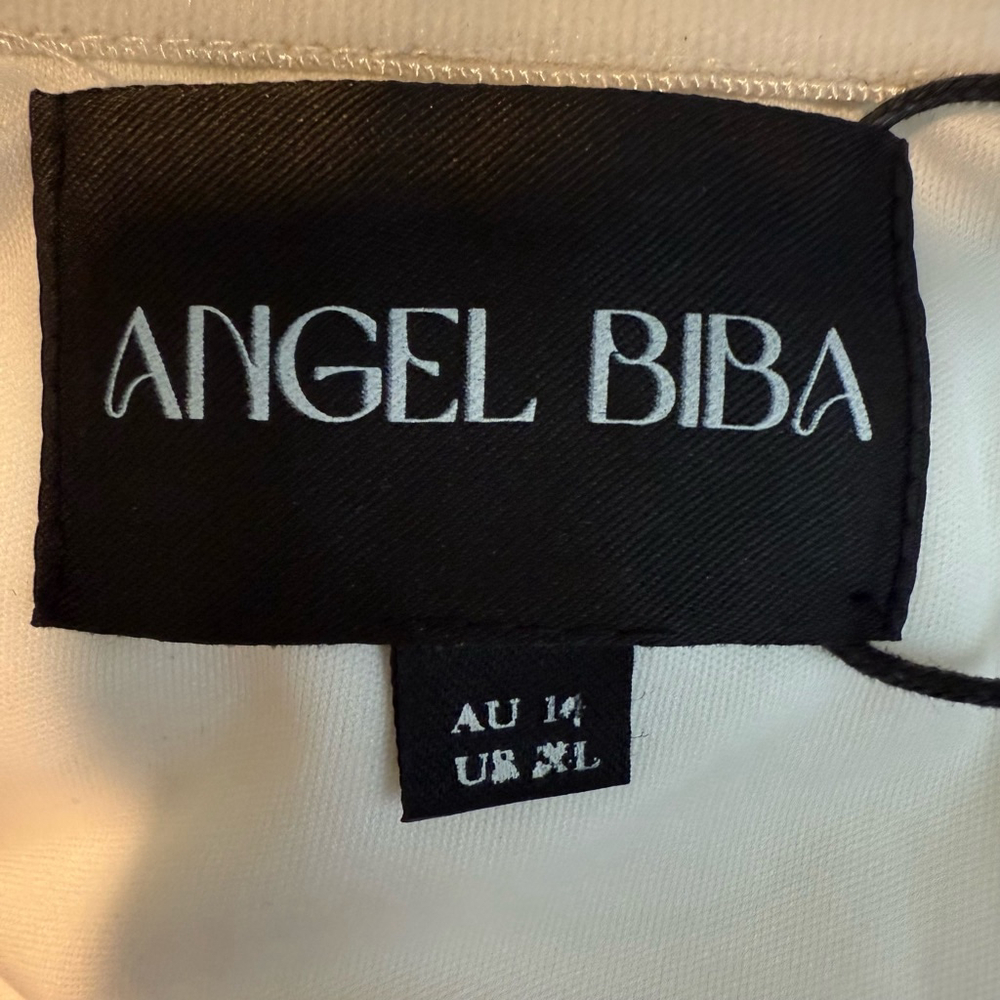 NEW Women's Angel Biba White Floral Mini Dress Size XL - Picture 4 of 7